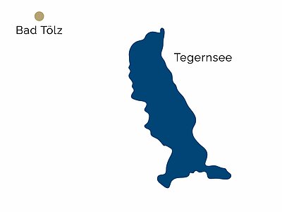 Carte des quartiers de la région de Tegernsee