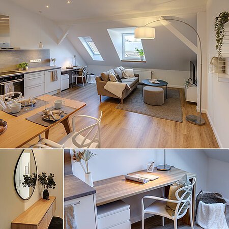 ID 13187: Appartement original au dernier étage, nouvellement meublé