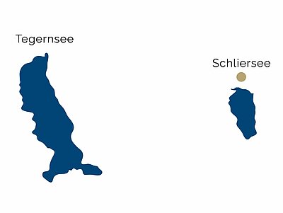 Carte des quartiers de la région de Tegernsee